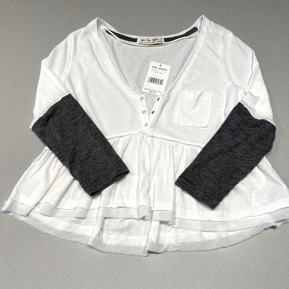 FREE PEOPLE, Babydoll Crop Top, Size Small, NWT